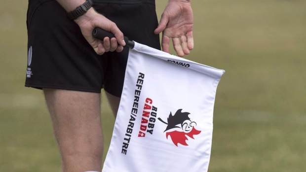 Rugby Canada referee flag, The Canadian Press Rugby Canada referee flag