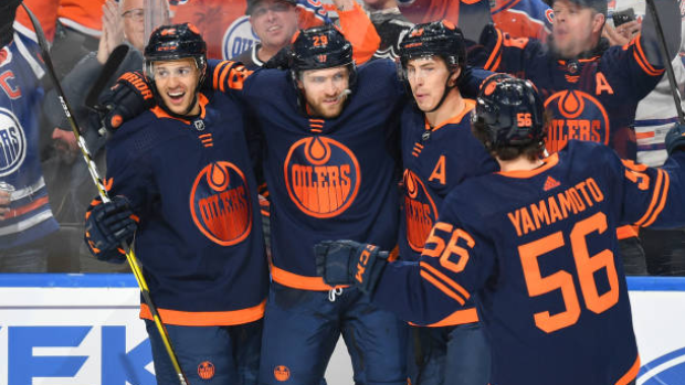 Edmonton Oilers celebrate