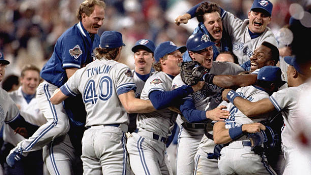 1992 Blue Jays celebrate World Series, Getty Images 1992 Blue Jays celebrate World Series