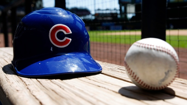 Chicago Cubs helmet, Getty Images Chicago Cubs helmet