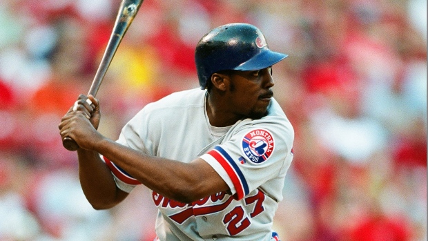 Vladimir Guerrero throws out first pitch on Expos Day in Nationals