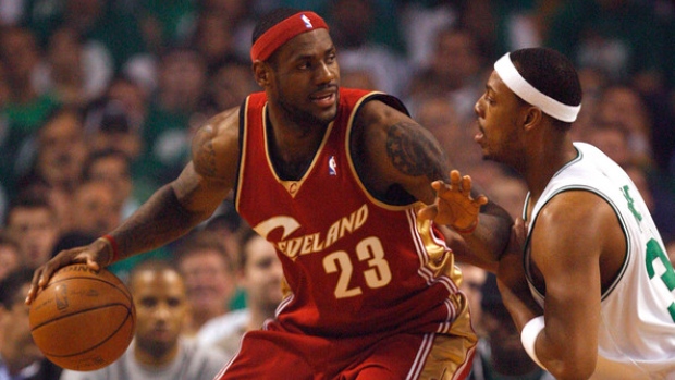 LeBron James and Paul Pierce