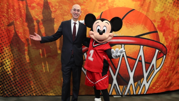 Adam Silver and Mickey Mouse, Getty Images Adam Silver and Mickey Mouse