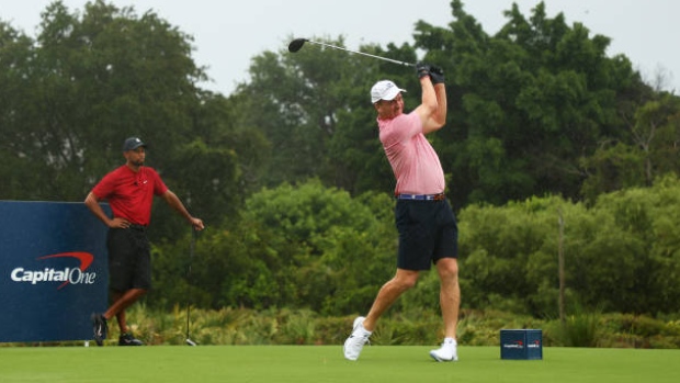Tiger Woods Peyton Manning, Mike Ehrmann/Getty Images for The Match Tiger Woods Peyton Manning