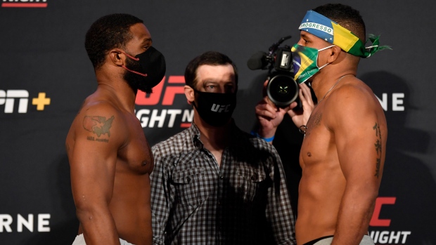Tyron Woodley Gilbert Burns, Jeff Bottari/Zuffa LLC Tyron Woodley Gilbert Burns