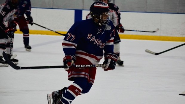 Myles Douglas in action this season with the North York Rangers of the GTHL