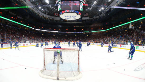 Vancouver Canucks warmup