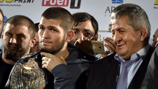 Khabib Nurmagomedov and Abdulmanap Nurmagomedov, The Canadian Press Khabib Nurmagomedov and Abdulmanap Nurmagomedov