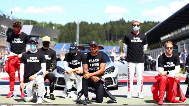 F1 Drivers End Racism/Black Lives Matter