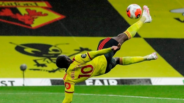 Danny Welbeck scores on Norwich City
