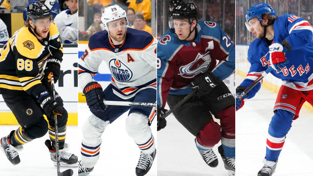 Pastrnak, Draisaitl, MacKinnon and Panarin, Getty Images Pastrnak, Draisaitl, MacKinnon and Panarin
