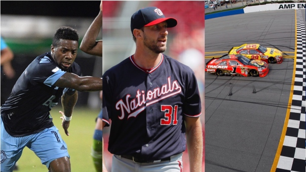 MLS MLB NASCAR, The Canadian Press/Getty Images MLS MLB NASCAR