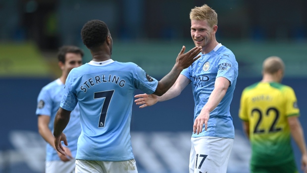 Kevin De Bruyne Raheem Sterling, The Canadian Press Kevin De Bruyne Raheem Sterling