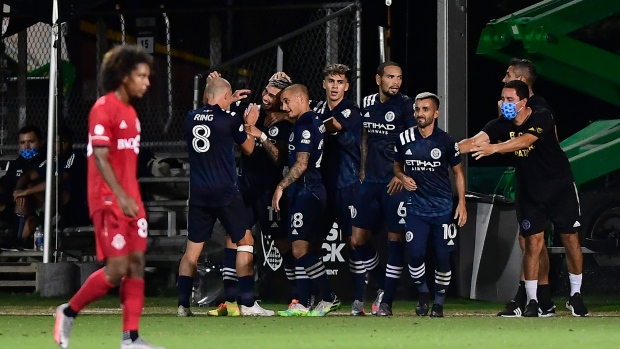 New York City FC celebrates, Getty Images New York City FC celebrates