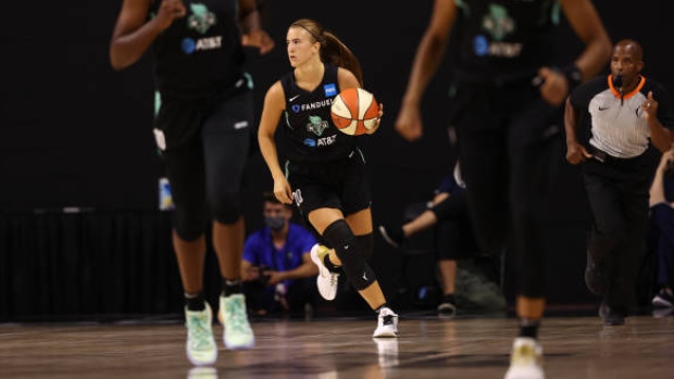 Sabrina Ionescu, Ned Dishman/NBAE via Getty Images Sabrina Ionescu