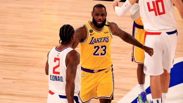 Kawhi Leonard, LeBron James 