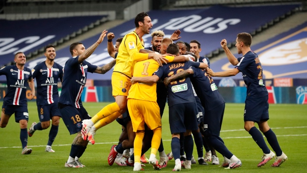PSG celebrates, The Canadian Press PSG celebrates