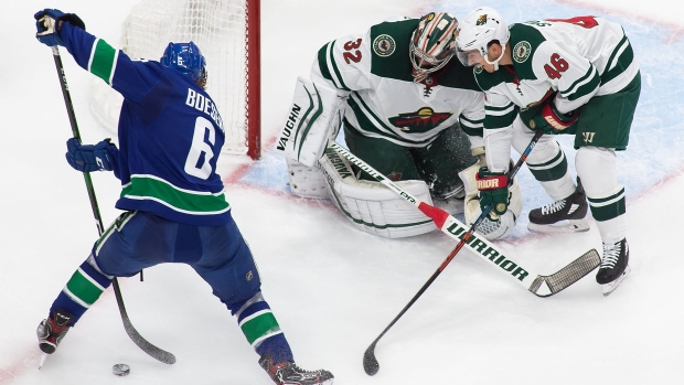 Brock Boeser Alex Stalock Jared Spurgeon