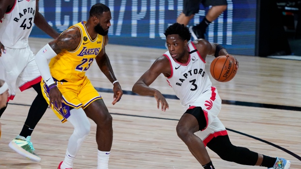 LeBron James and OG Anunoby