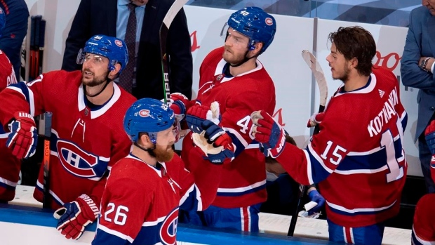 Montreal Canadiens celebrate, The Canadian Press Montreal Canadiens celebrate