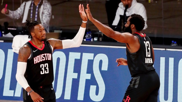 James Harden's 39 help Houston Rockets past short-handed Los ...