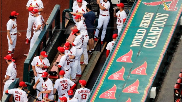 St. Louis Cardinals dugout, The Canadian Press St. Louis Cardinals dugout