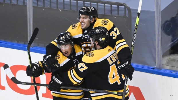 Boston Bruins celebrate, The Canadian Press Boston Bruins celebrate