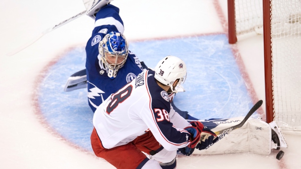 Boone Jenner and Andrey Vasilevsky