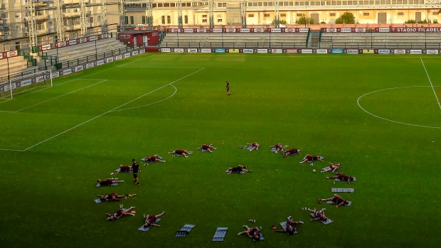 Torino FC players stretch, Getty Images Torino FC players stretch