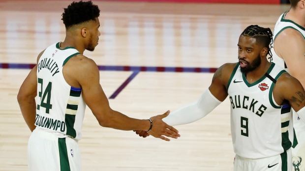Giannis Antetokounmpo and Wesley Matthews, The Canadian Press Giannis Antetokounmpo and Wesley Matthews