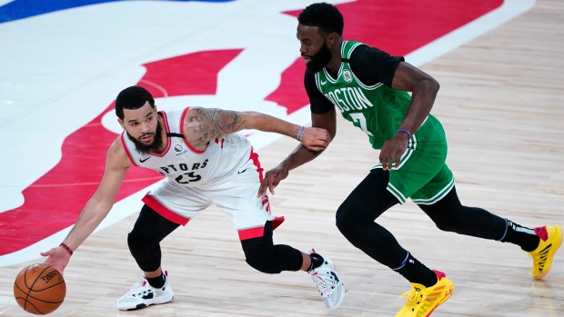 Fred VanVleet Jaylen Brown, Ashley Landis-Pool/Getty Images Fred VanVleet Jaylen Brown