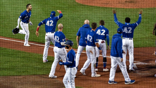 Randal Grichuk and Blue Jays Celebrate 