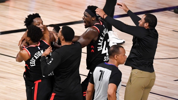 Toronto Raptors celebrate