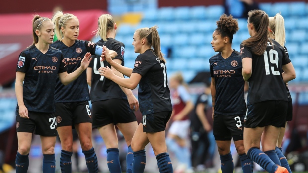 Georgia Stanway Manchester City Celebrates, Matt McNulty - Manchester City/Manchester City FC via Getty Images Georgia Stanway Manchester City Celebrates