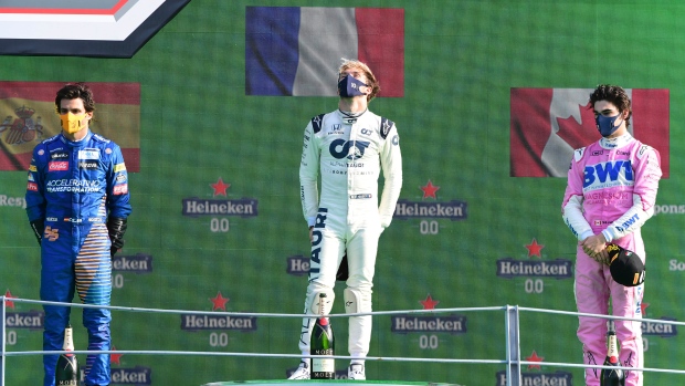 Pierre Gasly Carlos Sainz Lance Stroll, The Canadian Press Pierre Gasly Carlos Sainz Lance Stroll