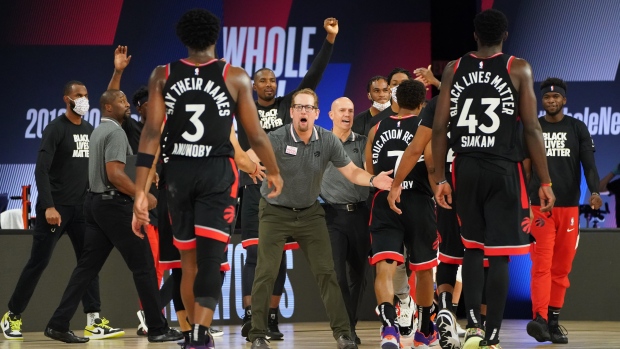 Toronto Raptors celebrate