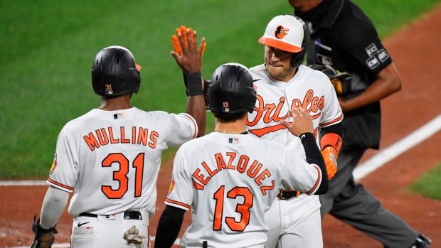 Baltimore Orioles celebrate, The Canadian Press Baltimore Orioles celebrate
