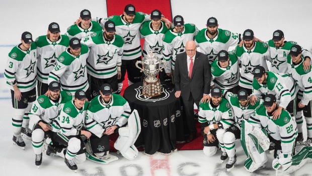 Dallas Stars with Clarence Campbell Bowl