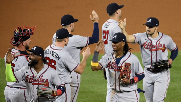 Atlanta Braves celebrete, The Canadian Press Atlanta Braves celebrete