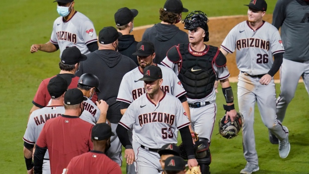 Arizona Diamondbacks celebrate , The Canadian Press Arizona Diamondbacks celebrate