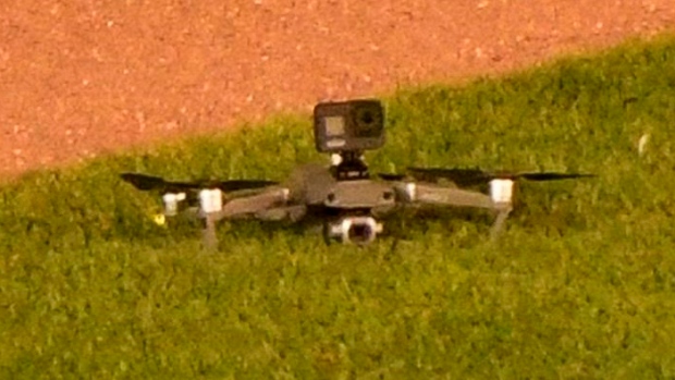 Drone Delay at Wrigley Field, The Canadian Press Drone Delay at Wrigley Field