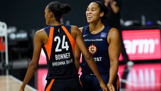 DeWanna Bonner Brionna Jones, The Canadian Press DeWanna Bonner Brionna Jones