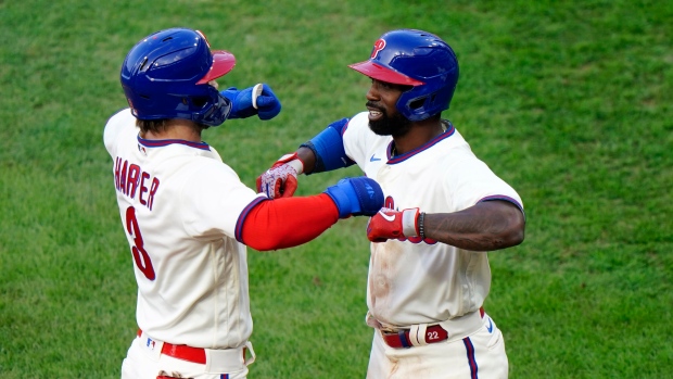 Bryce Harper and Andrew McCutchen , The Canadian Press Bryce Harper and Andrew McCutchen