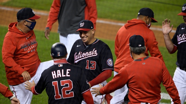 Washington Nationals celebrate, The Canadian Press Washington Nationals celebrate