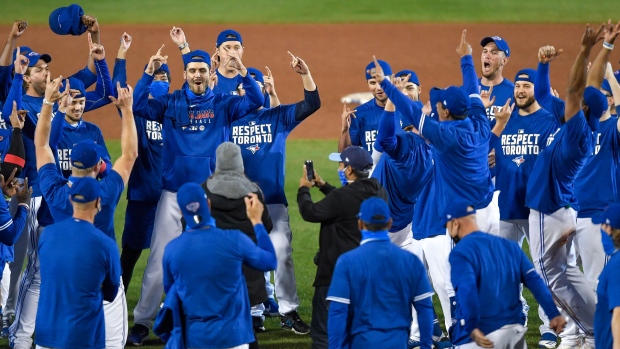 Toronto Blue Jays celebrate playoff berth