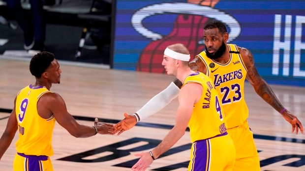 Rajon Rondo Alex Caruso LeBron James