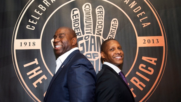 Johnson and Ujiri, The Canadian Press Johnson and Ujiri