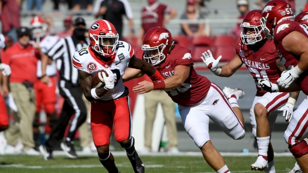 Georgia receiver Kearis Jackson , The Canadian Press Georgia receiver Kearis Jackson