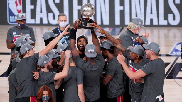 Miami Heat Celebrate , The Canadian Press Miami Heat Celebrate
