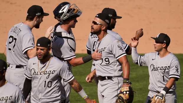Chicago White Sox celebrate, The Canadian Press Chicago White Sox celebrate